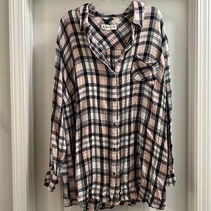 Ava & Viv Plaid Button Down Shirt